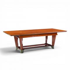 Maxime Old Maxime Old Art Deco French Cherrywood and Copper Dining Table - 4680244