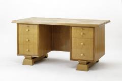 Maxime Old Maxime Old style 6 drawers oak desk with gold bronze knob - 948519