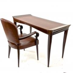 Maxime Old Maxime old exceptional slender mahogany desk with leather top - 903123