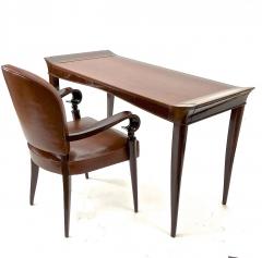 Maxime Old Maxime old exceptional slender mahogany desk with leather top - 2408549