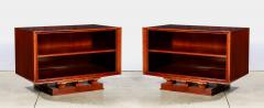 Maxime Old Pair of Mahogany and Gilt Bronze Nightstands or Side Cabinets by Maxime Old - 4716328