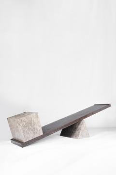 Maximilian Eicke Q Reclaimed Teak Marble Bookshelf designed by Maximilian Eicke for Max ID NY - 3803778