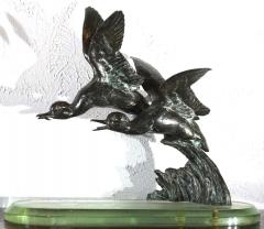 Maximilien Louis Fiot Maximilien Louis Fiot Bronze Ducks In Flight Sculpture - 3033955