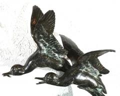 Maximilien Louis Fiot Maximilien Louis Fiot Bronze Ducks In Flight Sculpture - 3033958