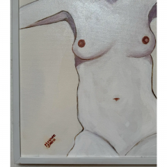 Maxine Smith Female Nude Portrait Oil Painting - 3499747