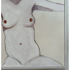 Maxine Smith Female Nude Portrait Oil Painting - 3499755