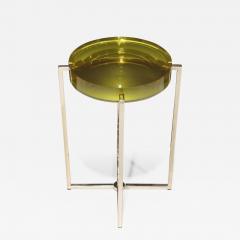 McCollin Bryan McCollin Bryan Lens Side Table in Nickel and Acid Lemon Tint Top - 2561475