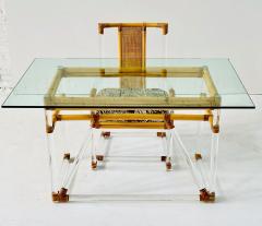 McGuire Bamboo and Lucite Desk Chair 1980 - 4310315
