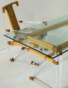 McGuire Bamboo and Lucite Desk Chair 1980 - 4310316