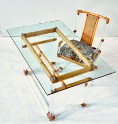 McGuire Bamboo and Lucite Desk Chair 1980 - 4310318