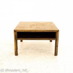 McGuire Mid Century Bamboo Burled Laminate Side End Table - 1870560