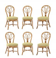 McGuire San Francisco Rattan With Rawhide Dining Chairs Set Of 8 - 4597357