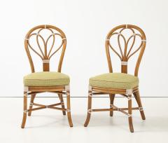 McGuire San Francisco Rattan With Rawhide Dining Chairs Set Of 8 - 4597361