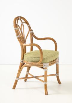 McGuire San Francisco Rattan With Rawhide Dining Chairs Set Of 8 - 4597363