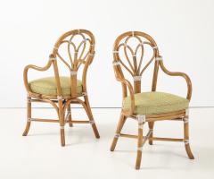 McGuire San Francisco Rattan With Rawhide Dining Chairs Set Of 8 - 4597367