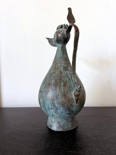 Medieval Islamic Bronze Ewer with Incised Motifs Seljuk Empire - 4487360