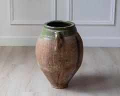 Mediterranean Terracotta Jar with Green Glazed Rim 19th Century - 4298919