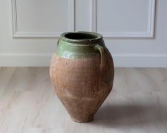Mediterranean Terracotta Jar with Green Glazed Rim 19th Century - 4298920