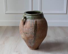 Mediterranean Terracotta Jar with Green Glazed Rim 19th Century - 4298923