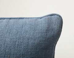 Medium Blue Linen 21 Square Pillow - 3465393