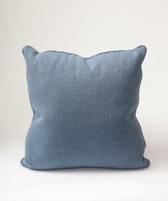 Medium Blue Linen 21 Square Pillow - 3465395