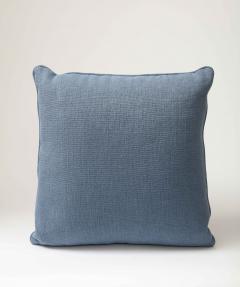 Medium Blue Linen 21 Square Pillow - 3465396