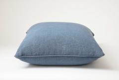 Medium Blue Linen 21 Square Pillow - 3465397