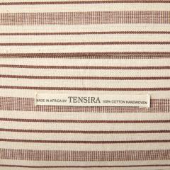 Medium Brown and White Stripe Pillow by Tensira - 3605787