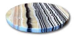 Medium Lazy Suzan Onyx Tray Blueish tones with stripes - 2389245