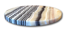 Medium Lazy Suzan Onyx Tray Blueish tones with stripes - 2389246