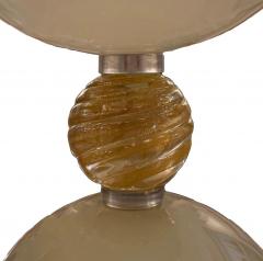 Medium Murano Glass Gray Pedestal Bowl - 4562845