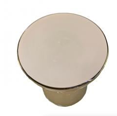 Medium Murano Glass Gray Pedestal Bowl - 4562846
