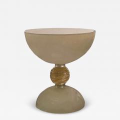 Medium Murano Glass Gray Pedestal Bowl - 4562905