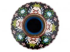 Meiji Japanese Cloisonne Enamel Medallions Design Vase - 4120378