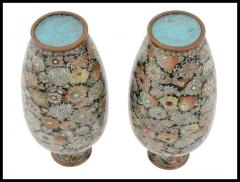Meiji Japanese Cloisonne Enamel Millefiori Chrysanthemum Flowers Butterflies  - 3903995