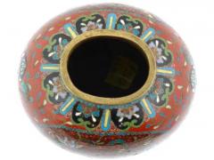 Meiji Japanese Cloisonne Goldstone Enamel Butterfly Vase - 4120374