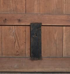 Meiji Period Keyaki Wood Warehouse Door inset with Iron Japan circa 1880 - 4814458