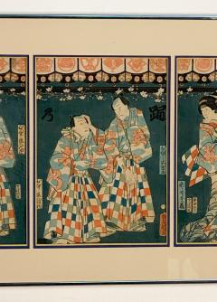 Meiji Triptych circa 1870 - 2516500