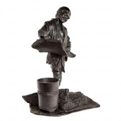 Meiji period bronze of a labourer - 797267