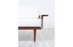 Mel Bogart Mel Bogart Walnut Boucle Sofa Daybed for Felmore Associates - 3038475
