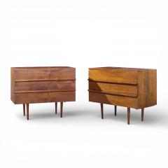 Mel Smilow Mel Smilow Mid Century Walnut Chest of Drawers Nightstands Pair - 4480299