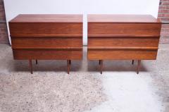 Mel Smilow Pair of Mel Smilow Three Drawer Walnut Chests - 1090509