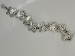 Melanie A Yazzie Silver Butterfly Tennis Bracelet - 2545305