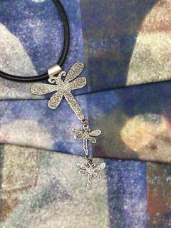 Melanie A Yazzie Trust Believe Dream Dragonfly Drop necklace pendant Melanie Yazzie designs - 877744