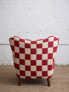 Melchiorre Bega A Mid Century Italian Armchair in Checkered Jacquard - 3518084