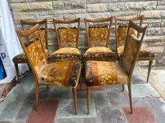 Melchiorre Bega Fabulous Set 6 Italian Melchiorre Bega Dining Chairs Jack Lenor Larsen - 4159978