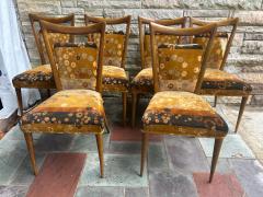 Melchiorre Bega Fabulous Set 6 Italian Melchiorre Bega Dining Chairs Jack Lenor Larsen - 4159996