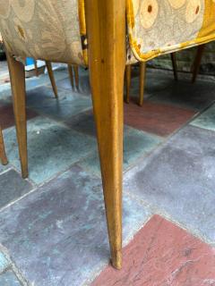 Melchiorre Bega Fabulous Set 6 Italian Melchiorre Bega Dining Chairs Jack Lenor Larsen - 4160002