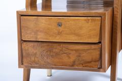 Melchiorre Bega Four Drawer Walnut Desk With Vitrex Glass Top by Melchiorre Bega Italy c 1950 - 3654674
