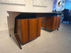 Melchiorre Bega Italian Modern Rosewood and Mahogany Desk 1950s Melchiorre Bega - 4607493